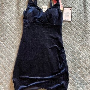 Sparkly Midnight Blue Mini Dress